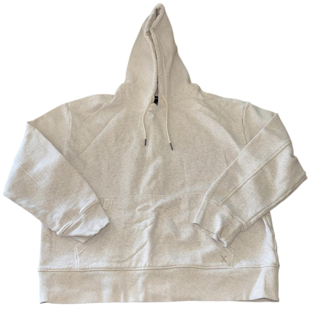 Men’s Express Gray Drawstring Hoodie Sweatshirt L